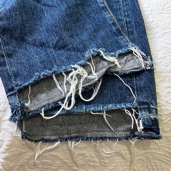 ⭐️Point Sur Shoreditch Straight Leg Raw Hem Denim Jeans patch distressed sz 29 - Picture 4 of 11